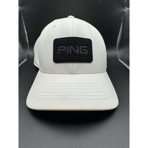 2024 PING White Patch Golf Hat Adjustable Snapback Cap One Size